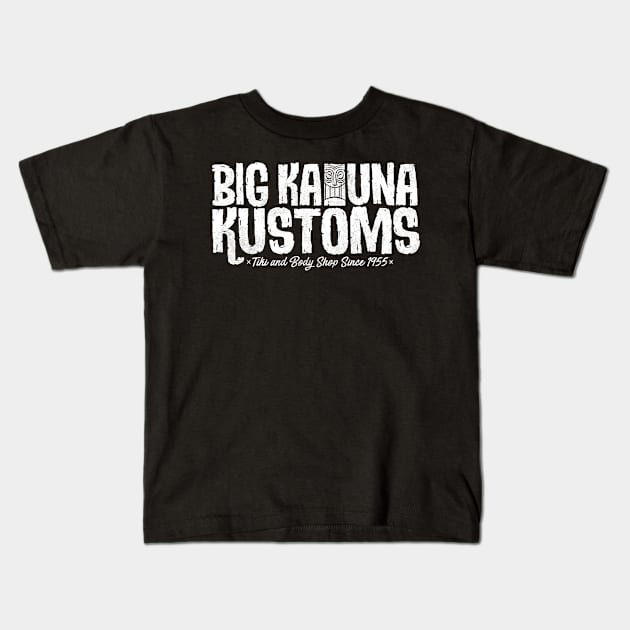 Big Kahuna Kustoms Kids T-Shirt by chrisraimoart